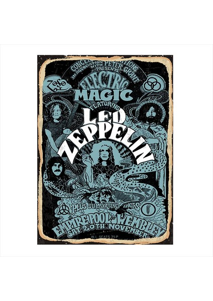 Led Zeppelin Hediyelik Ahşap Tablo