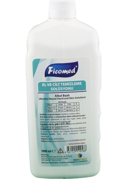 El ve Cilt Temizleme Solüsyonu 1000 ml