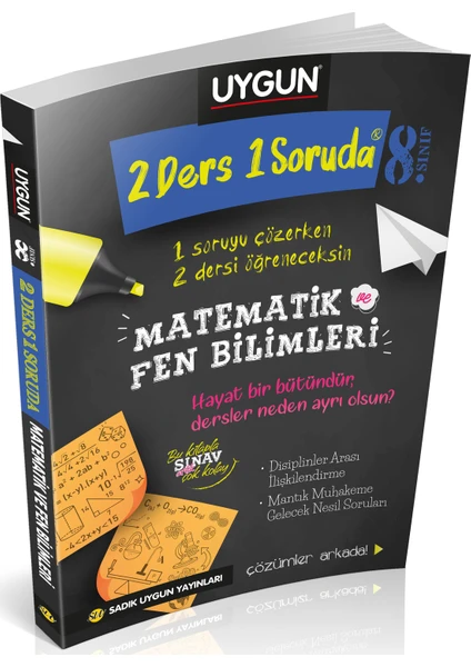 Sadık Uygun Yayınları 8. Sınıf 2 Ders 1 Soruda Matematik ve Fen Bilimleri