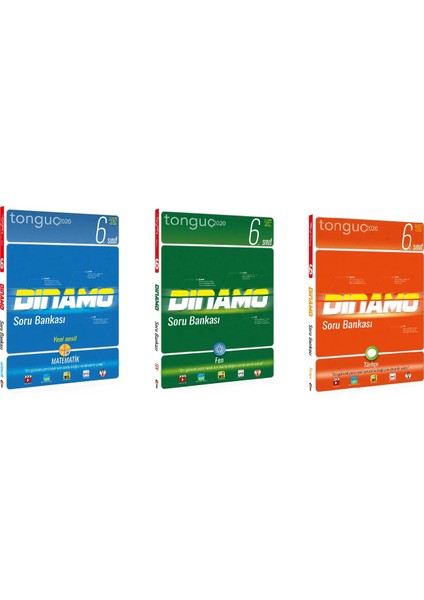 6. Sınıf Matematik Fen Türkçe Dinamo Soru Bankası Seti 3 Kitap