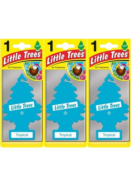 Oto Kağıt Koku Little Trees Tropikal 3'lü