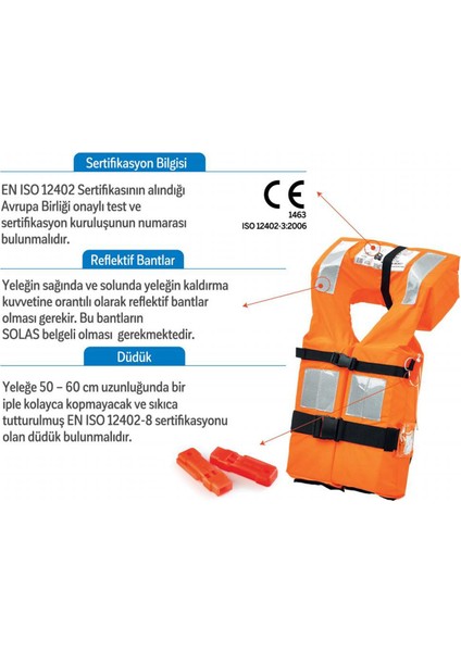 Can Yeleği Mesica Gdr 001 Boyundan Geçmeli 100 Newton