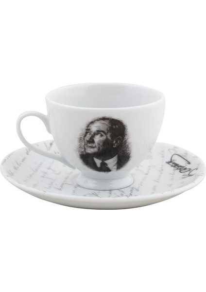 Atatürk Tabaklı Kahve Fincanı