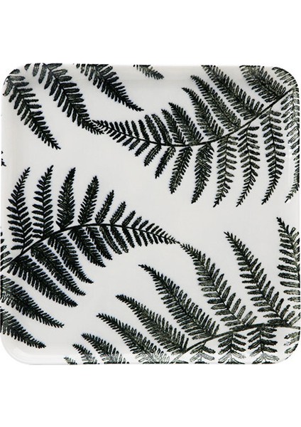 Botanical Desen Düz Tabak 18x18cm