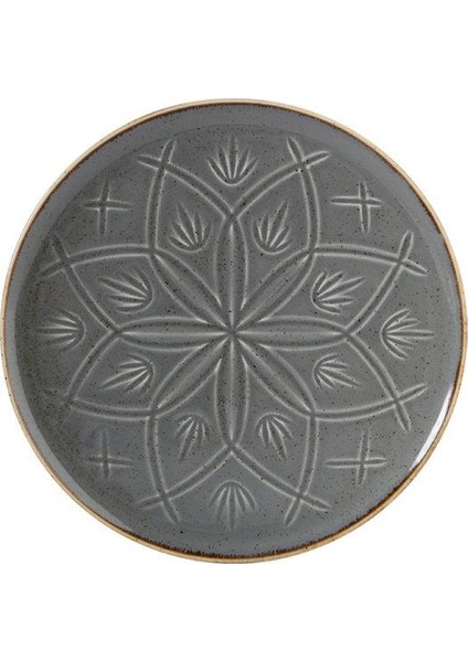 Christina Koyu Gri Düz Tabak 21 cm