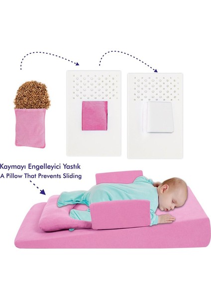 Çok Fonksiyonlu Yatış Yastığı Pembe