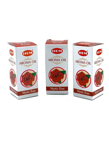 3"lü Gül Aromalı Buhurdanlık Yağı Rose 10 ml