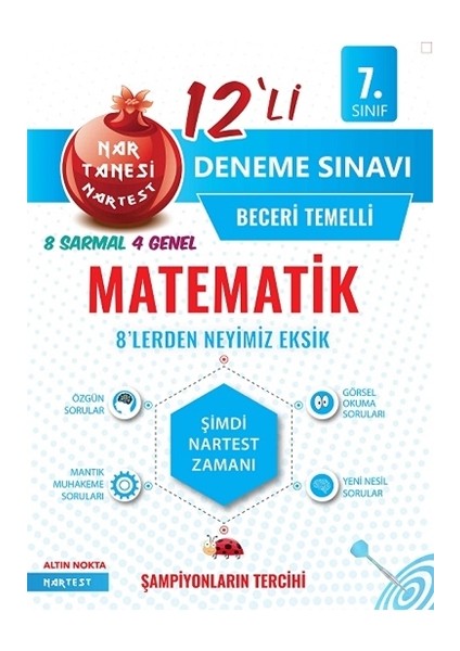 7. Sınıf Nar Tanesi Matematik Beceri Temelli 12'li Deneme Sınavı