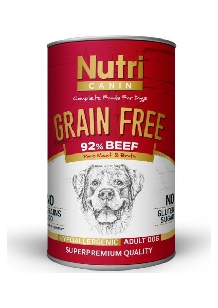 Nutrı Canın Köpek Konserve Mama 400 gr x 3 Adet -Sığır Etlı