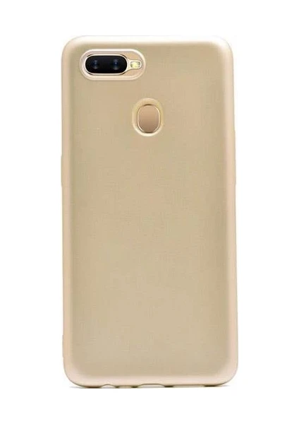 Oppo A5S AX7 Kılıf Zore Premier Mat Silikon Kapak Gold