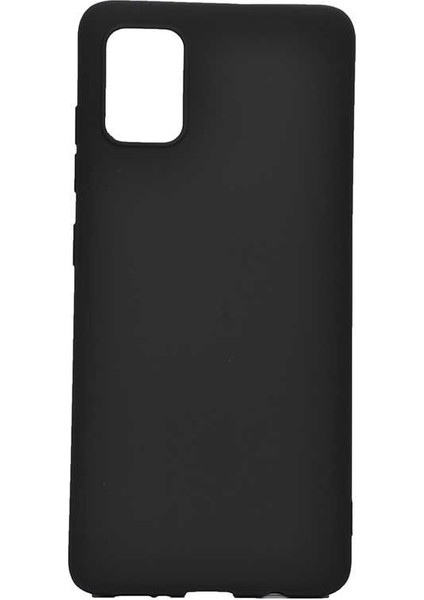 Samsung Galaxy A51 Kılıf Zore Premier Mat Silikon Kapak Siyah