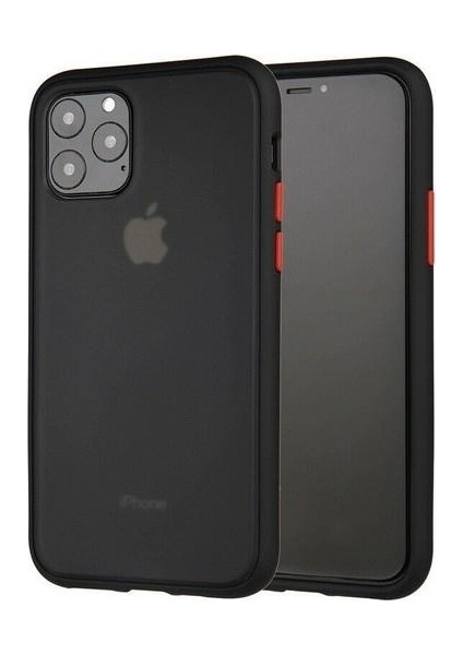 Apple iPhone 11 Kılıf Zore Fri Mat Darbe Emici Silikon Siyah