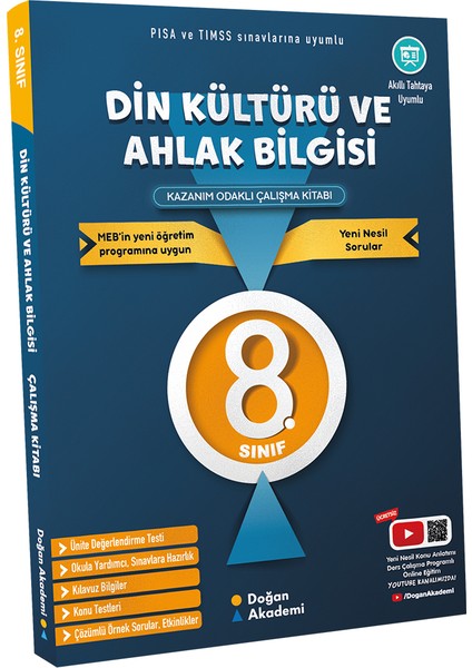 ̇ 8. Sınıf Din Kültürü ve Ahlak Bilgisi Kazanım Odaklı Çalışma Kitabı