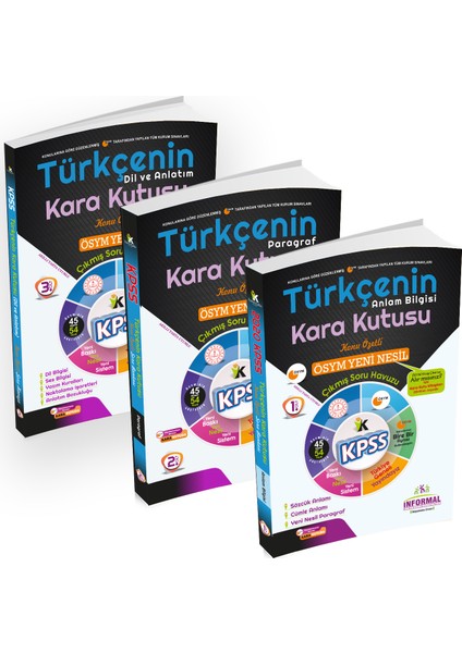 Informal Yayınları KPSS 2020 Türkçenin Kara Kutusu Konu Özetli Sor Bankası Altın Set