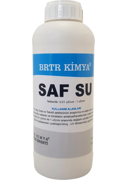 Brtr Kimya 1 Lt Saf Su-Deiyonize Su-Distile Su