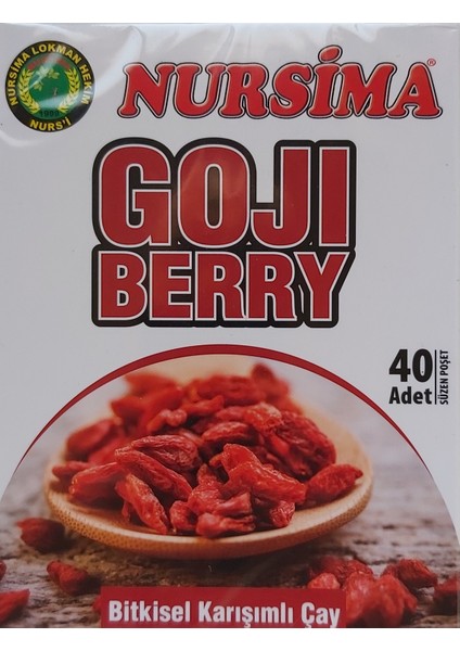Nursi̇ma Goji Bery Çayı Bitkisel Karışımlı Çay 40 Adet