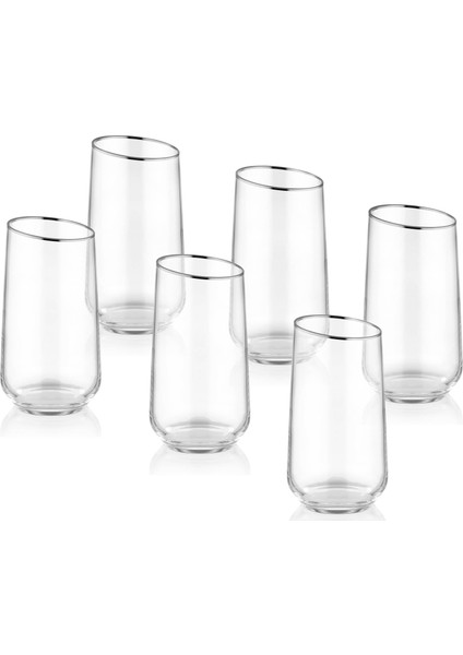 Gina Su Bardağı Uzun 6'lı Set - Gümüş fiyatları