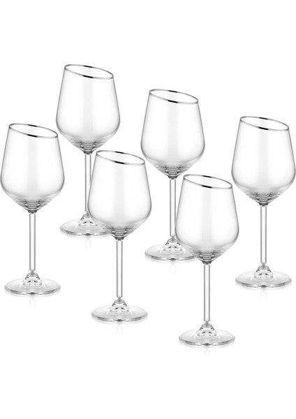 Gina Şarap Kadehi 6'lı Set - Gümüş fiyatları