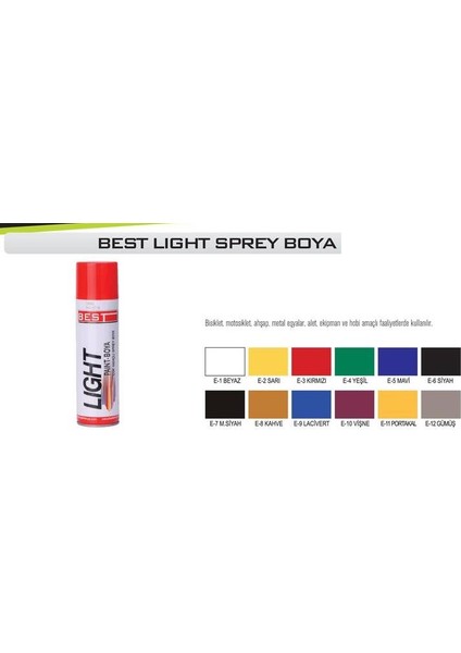 Light Sprey Boya Siyah 225 ml 30'lu fiyatları