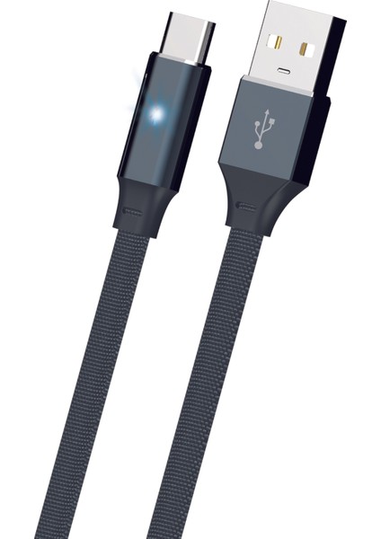 PSM29 Type-C LED Uyarılı Şarj Kablosu