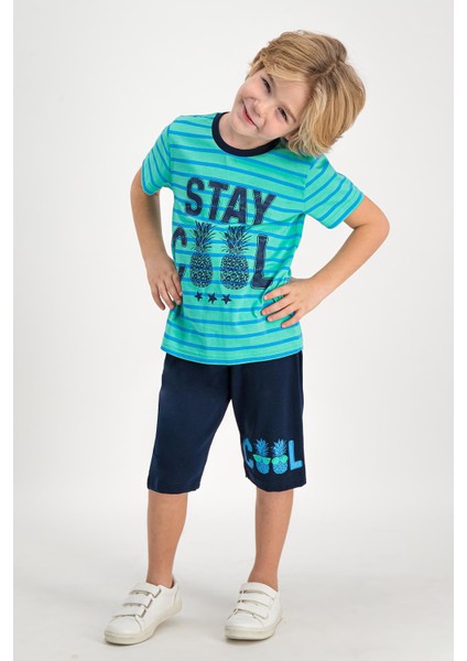 Stay Cool Mint Erkek Çocuk Kapri Takım