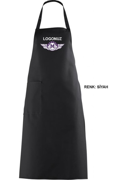 Nakışlı Boyundan Askılı Mutfak İş Önlüğü Barista Master Chef Garson Kuaför Tattoo Önlük