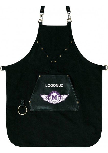 Nakışlı Boyundan Askılı Mutfak İş Önlüğü Barista Master Chef Garson Kuaför Tattoo Önlük Siyah fiyatları