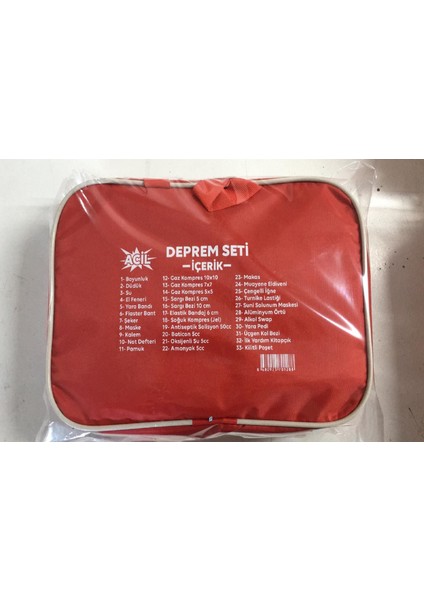 Deprem Çantası Acil Ilk Yardım Çantası Kırmızı Full Içerik modelleri