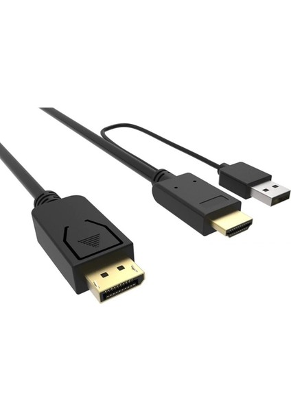 4413 HDMI To DisplayPort Çevirici Dönüştürücü Adaptör Monitör Kablosu 2 m
