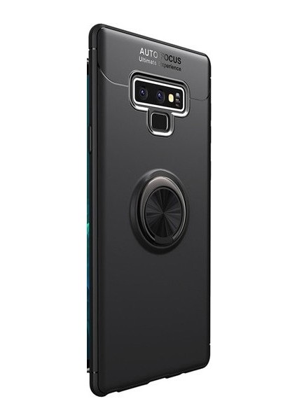 Tekno Grup Samsung Galaxy Note 9 Kılıf Ultra Korumalı Yüzüklü Manyetik Ravel Silikon Siyah