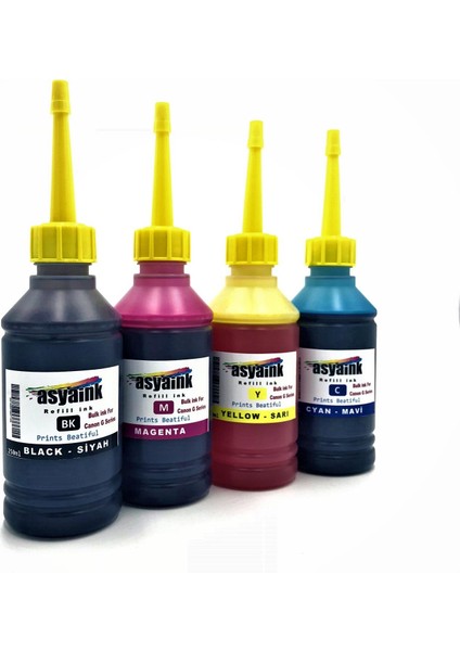 Canon E514 Yazıcı Uyumlu Mürekkep Seti - 4 x 250 ml