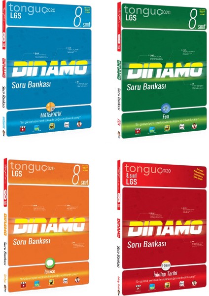 8. Sınıf Matematik Fen Türkçe Inkılap Dinamo Soru Bankası Seti 4 Kitap
