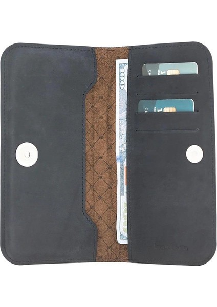 Lisbon Clutch Kartlıklı Telefon Cüzdan 5.7'' Siyah