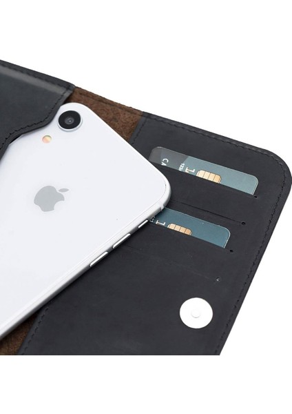 Lisbon Clutch Kartlıklı Telefon Cüzdan 5.7'' Siyah fırsatları