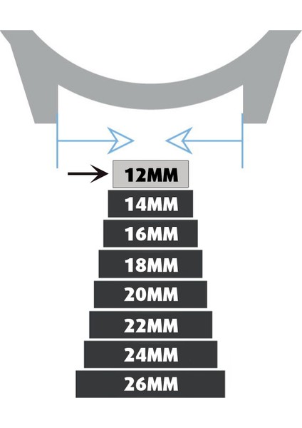 Chrono Yeşil Saat Kordonu Kayış 12 mm