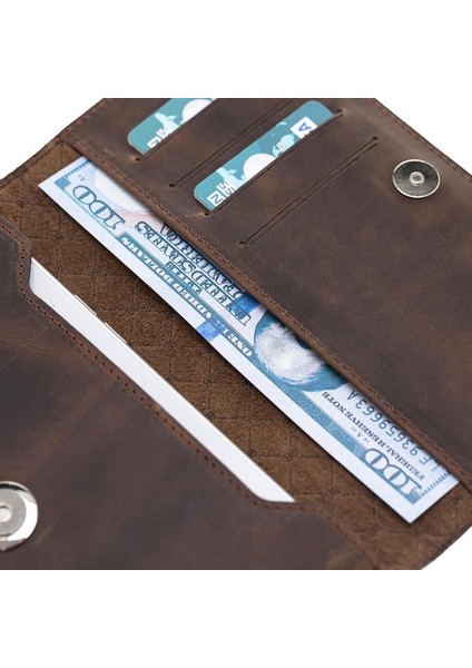 Lisbon Clutch Kartlıklı Telefon Cüzdan 5.7'' Kahverengi fırsatları