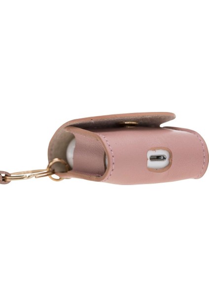 Gerçek Deri Airpod Askılı Kulaklık Kılıfı Nu2 Pembe fırsatları