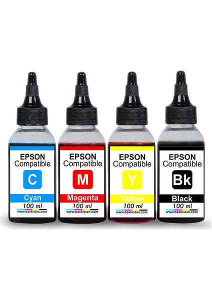 Epson L3050 Uyumlu Mürekkep Seti 4x100 ml