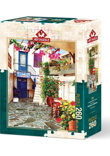 Çiçekli Avlu 260 Parça Puzzle