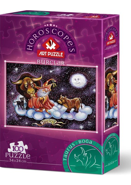 Art Puzzle Boğa  Burcu 100 Parça Puzzle