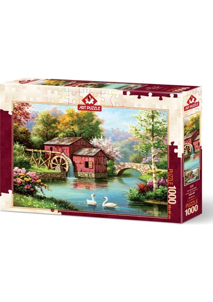 Kırmızı Eski Değirmen 1000 Parça Puzzle 5188