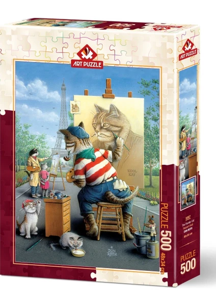 Art Puzzle Ressam Kedi 500 Parça Puzzle