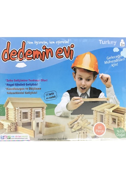 Dedemin Evi Ahşap Eğitici ve Zeka Geliştirici Maket Oyuncak 93 Parça