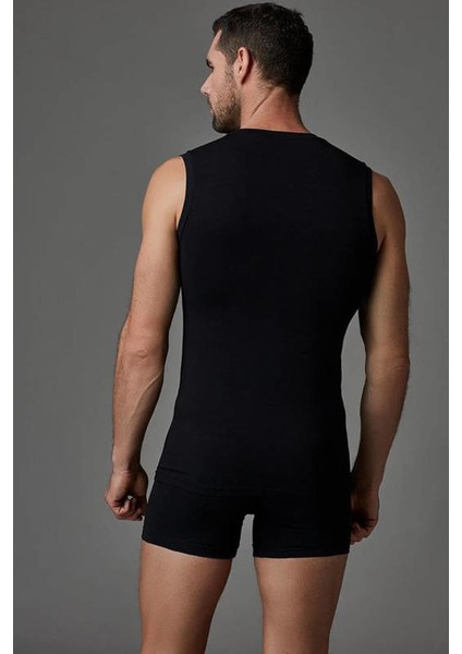 Compact Kolsuz V Yaka Fit Kalıp T-Shirt D5060