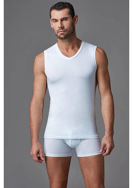 Compact Kolsuz V Yaka Fit Kalıp T-Shirt D5060