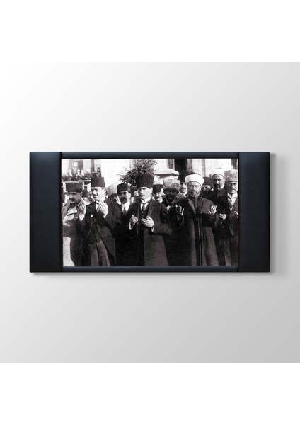 - Atatürk Dua Ederken Makam Fonu Panosu Tablosu - 100X55CM