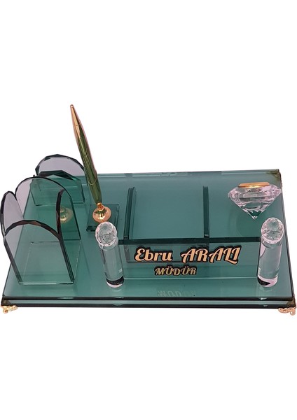 Kişiye Özel M204 Masaüstü Kristal Kalemlik Yeşil fiyatları