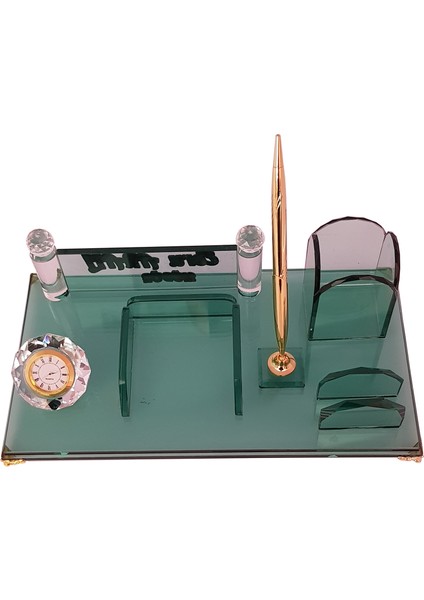 Kişiye Özel M204 Masaüstü Kristal Kalemlik Yeşil fırsatları