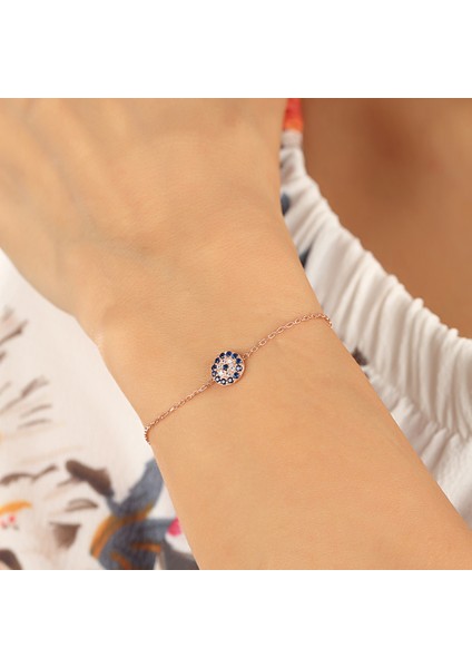 925 Ayar Gümüş Mini Nazar Bileklik