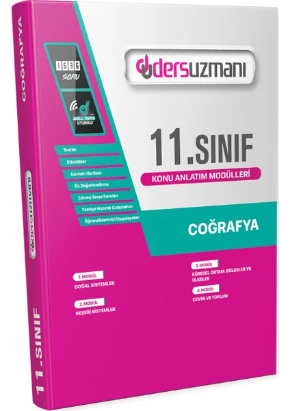 Ders Uzmanı Yayınları 11.Sınıf Coğrafya Konu Anlatım Modülleri